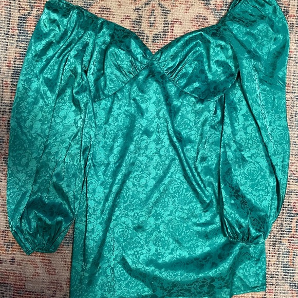 HOPE EMERALD JACQUARD MINI DRESS - Picture 3 of 5